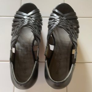 Black Chocolat Blu wedge sandals. Size 7.5